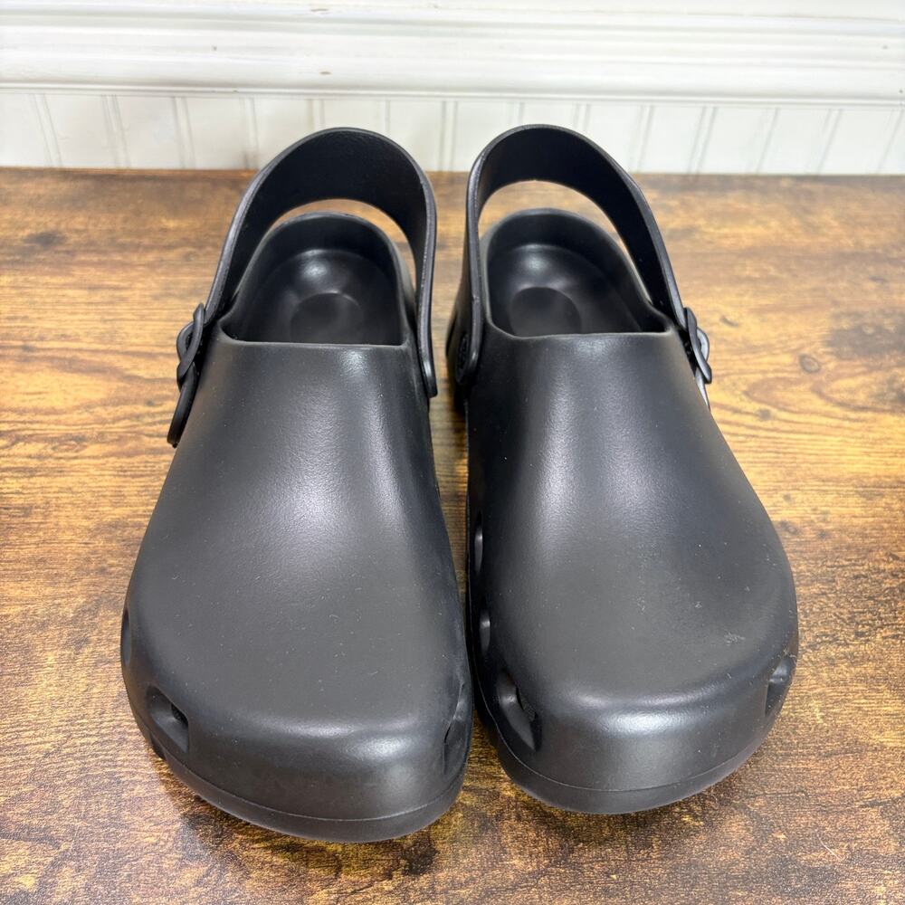 Birkenstock EU 41 Birki Flow EVA Clogs M8 W10 Recovery Shoes Black Plastic - Picture 2 of 12